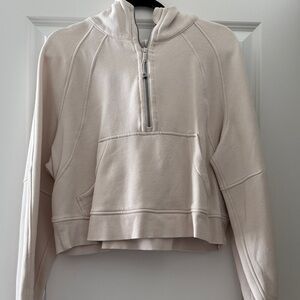 Lululemon Scuba Light Beige Half-Zip Hoodie